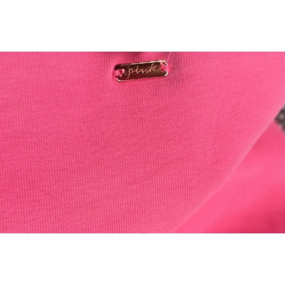 Vintage Y2K Victoria's Secret All PINK Sz XL Boot Yoga Pants V Front Flare 90's - Picture 4 of 9